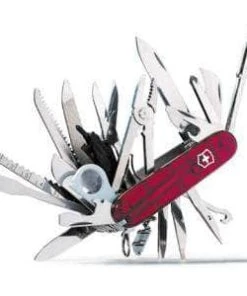 Victorinox Swiss Army SwissChamp XLT Multi-Tool, 3-1/2" Ruby Translucent Ha