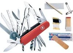 Victorinox Swiss Army SwissChamp SOS Multi-Tool Set, 3-1/4" Red Handles