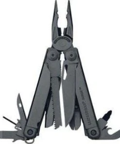 Leatherman Surge Black Oxide Multi- Tool, Cap Crimper/ Black With Leather S