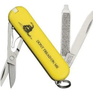 Victorinox Swiss Army Knives Classic Pocket Knife W/Gadsden Flag Don't Tread On Me Art 1 Victorinox Swiss Army Knives Classic Pocket Knife W/Gadsden Flag Don't Tread On Me Art