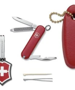 Victorinox Swiss Army Classic Pocket Knife/Microlight/Floatie Set (Red)