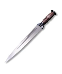 Cold Steel Knives Scottish Dirk, Rosewood Handle, Leather Scabbard