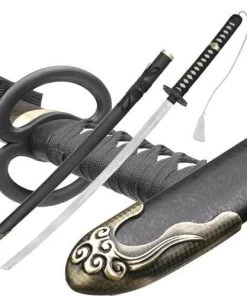 Knife Depot 43" Stainless Steel Samurai Warrior Katana Sword W/ Black Scabbard