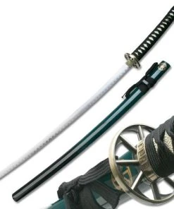 Knife Depot Traditional 2 Tone Samurai Sword, Green & Black
