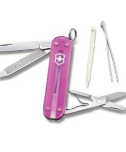 Victorinox Classic SD Swiss Army Knife, Translucent Pink, 58mm