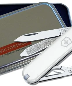 Victorinox Swiss Army Knife Classic SD White In Gift Tin