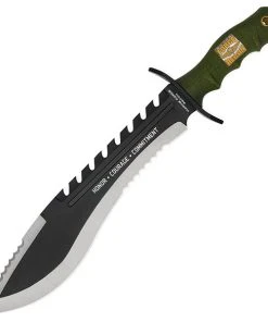 United Cutlery U.S.M.C Kukri Machete, Green Rubber Handle W/Belt Sheath