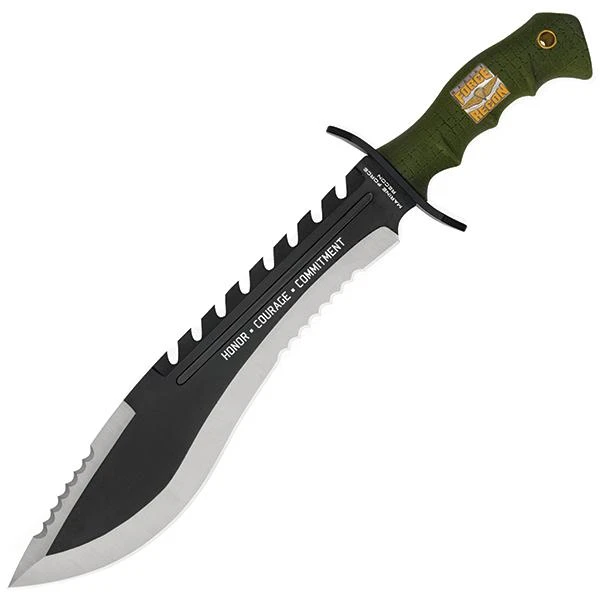 United Cutlery U.S.M.C Kukri Machete, Green Rubber Handle W/Belt Sheath 1 United Cutlery U.S.M.C Kukri Machete, Green Rubber Handle W/Belt Sheath