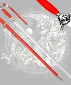 Knife Depot 41.5" Stainless Steel Classic Tai Chi Sword W/ Red Handle And Scabbard