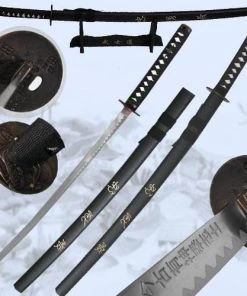 Knife Depot Samurai Katana Sword W/ Wood Scabbard And Display Stand