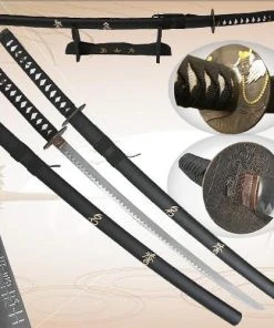 Knife Depot Samurai Katana Sword W/ Wooden Display Stand