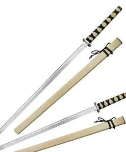 Knife Depot Training Wood Sword W/ Aluminum Blade And Black Cord Wrapped Handle