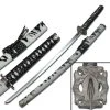 Knife Depot Samurai Sword With Zebra Polyurethane Wrapped Scabbard