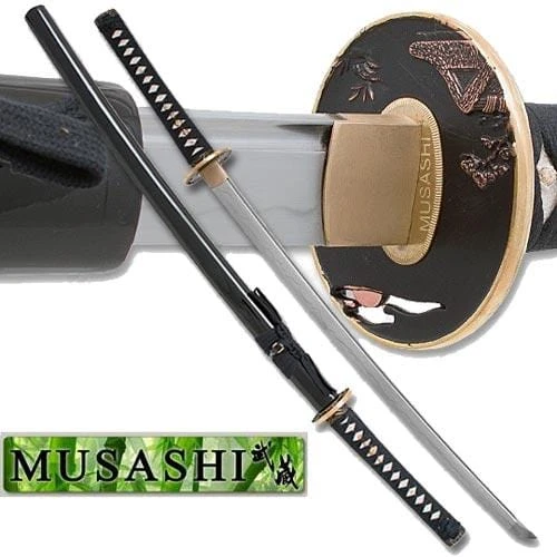 Knife Depot Musashi - 1060 Carbon Steel - Polished Ryoushi Tsuba - Black 1 Knife Depot Musashi - 1060 Carbon Steel - Polished Ryoushi Tsuba - Black