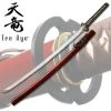 Knife Depot Red Hand Forged Carbon Steel Katana W/ Real Ray Skin