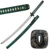 Knife Depot Hand Sharpened Carbon Steel Katana With Green Scabbard