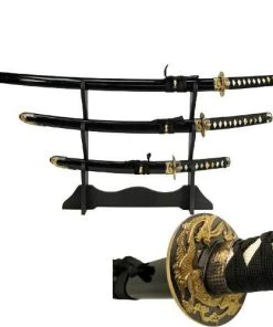 Knife Depot Black Dragon Bushido Samurai Katana Sword Set
