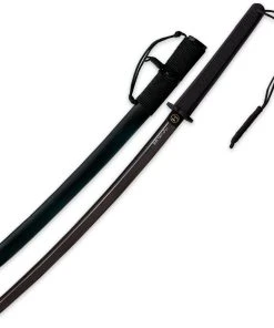 United Cutlery Honshu Wakizashi Sword, Black Handle & Blade W/Scabbard