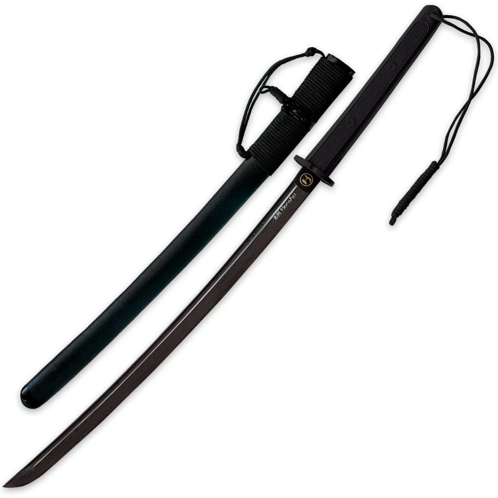 United Cutlery Honshu Wakizashi Sword, Black Handle & Blade W/Scabbard 1 United Cutlery Honshu Wakizashi Sword, Black Handle & Blade W/Scabbard