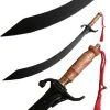 Knife Depot Belly Dance Balanced Sicmitar Black Finish Sword W/ Natural Wood Handle