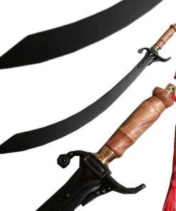 Knife Depot Belly Dance Balanced Sicmitar Black Finish Sword W/ Natural Wood Handle