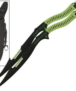 Knife Depot Zombie Armageddon Cutter War Blade Set, Neon Green Nylon Cord Wrapped