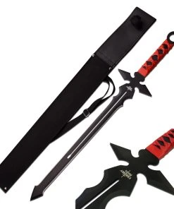 Master Cutlery Fantasy Master Short Blade Sword 26" Overall W/ Red Handle