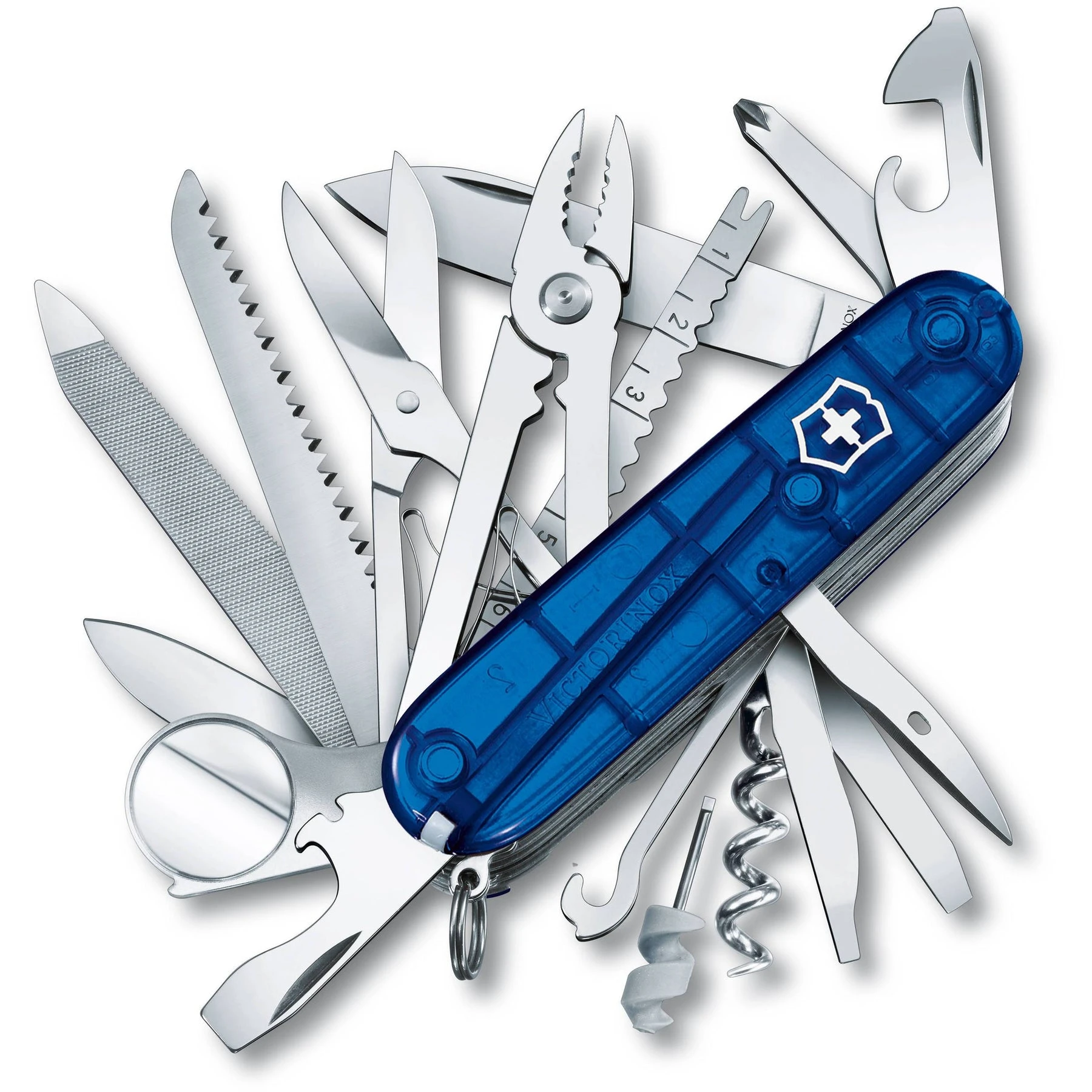 Victorinox Swiss Champ Swiss Army Knife, Sapphire Handle, 30 Functions - 53507