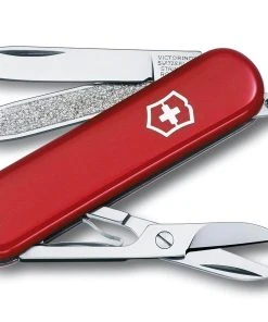 Victorinox Classic SD Swiss Army Knife, Red Cellidor Scales, 7 Functions