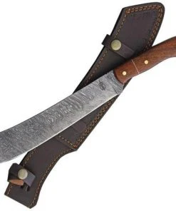 Alternative view of Buck N Bear BucknBear Utility Machete, 9" Damascus Blade, Walnut Handle