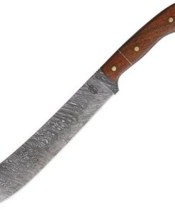 Buck N Bear BucknBear Utility Machete, 9" Damascus Blade, Walnut Handle