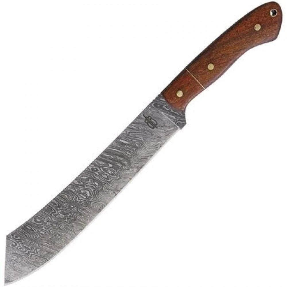 Buck N Bear BucknBear Utility Machete, 9" Damascus Blade, Walnut Handle 1 Buck N Bear BucknBear Utility Machete, 9" Damascus Blade, Walnut Handle