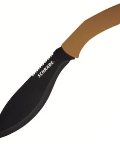 Schrade 17" Machete, 10.75" Black Blade, Brown GFN Handle, Sheath - 1121080