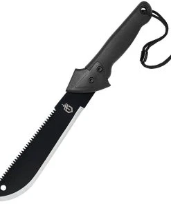 Gerber Gator Machete Jr, 10.75" Sawback Blade, Gator Grip Handle, Sheath - 31-000759