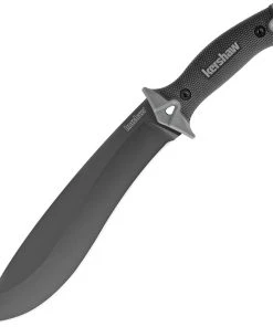 Kershaw Knives Kershaw Camp 10, 10" Black Blade, Rubber Handle, GFN Sheath - 1077