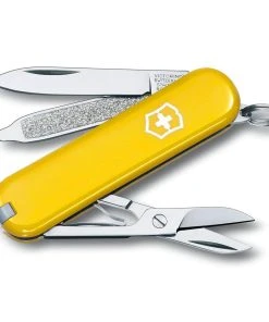 Victorinox Classic SD Swiss Army Knife, Yellow Cellidor Scales, 7 Functions