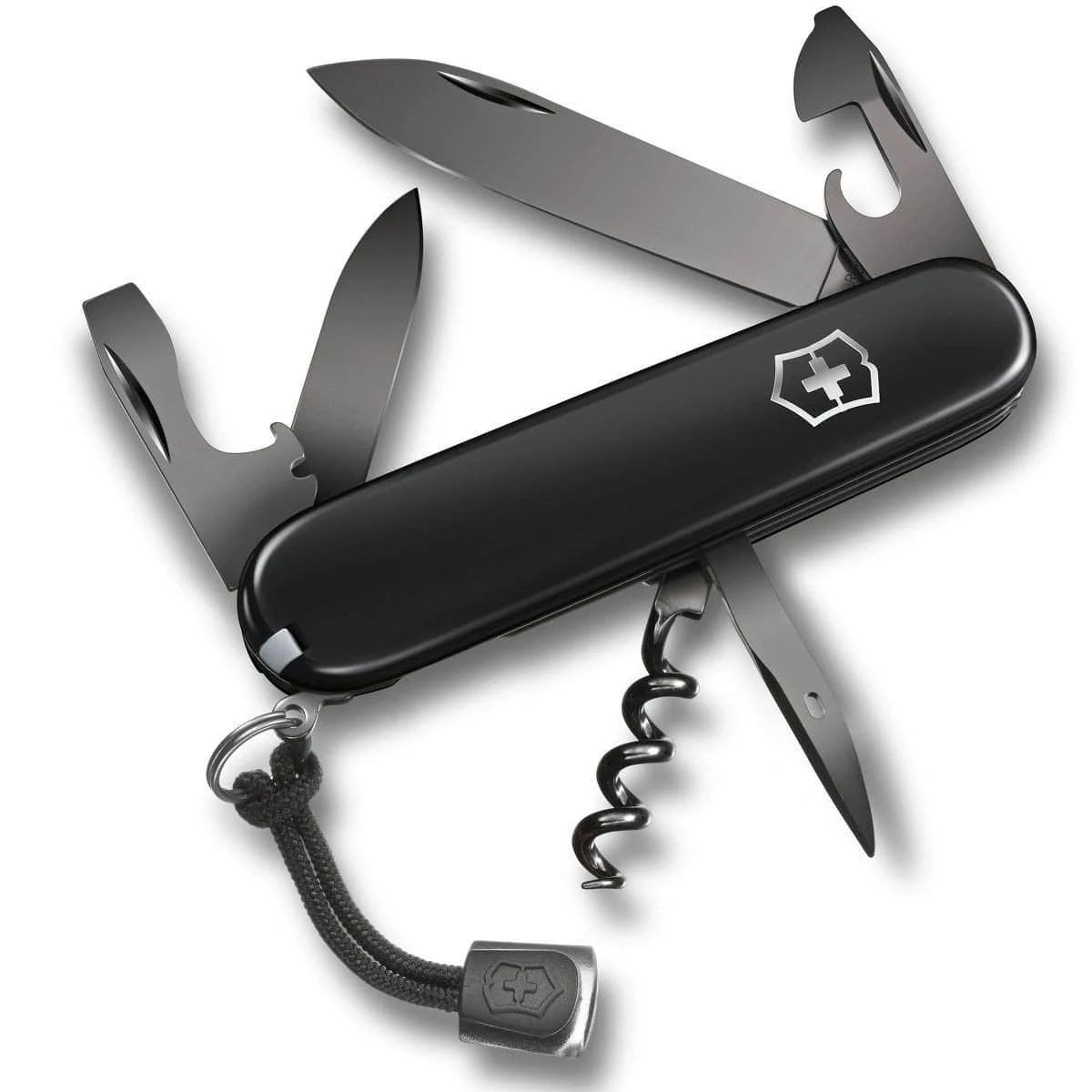 Victorinox Spartan PS Swiss Army Knife, Black, 12 Tools, 3.6" Closed - 1.3603.3P